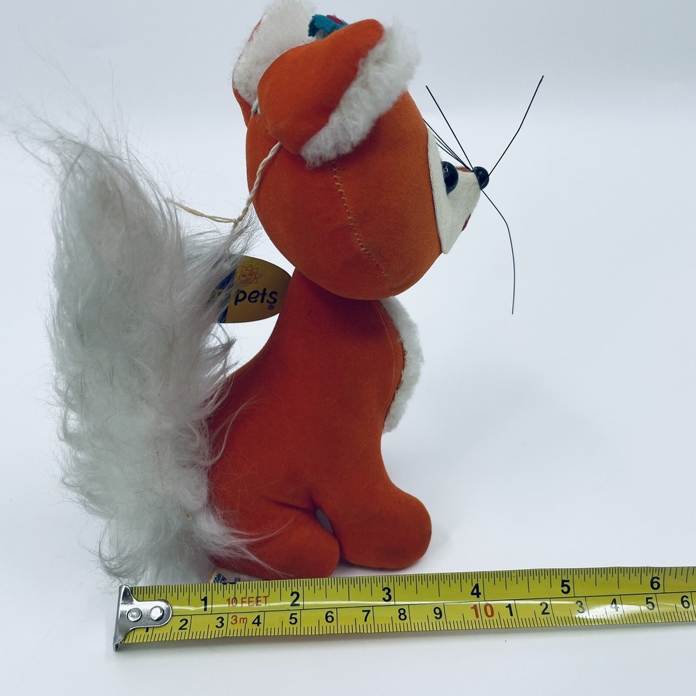 Vintage Dream Pets Plush Vickie Vixen Fox With Tags Made In Japan #1268 - Picture 10 of 10